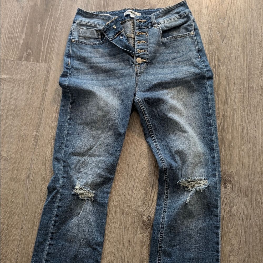 Vigoss button up distressed jeans